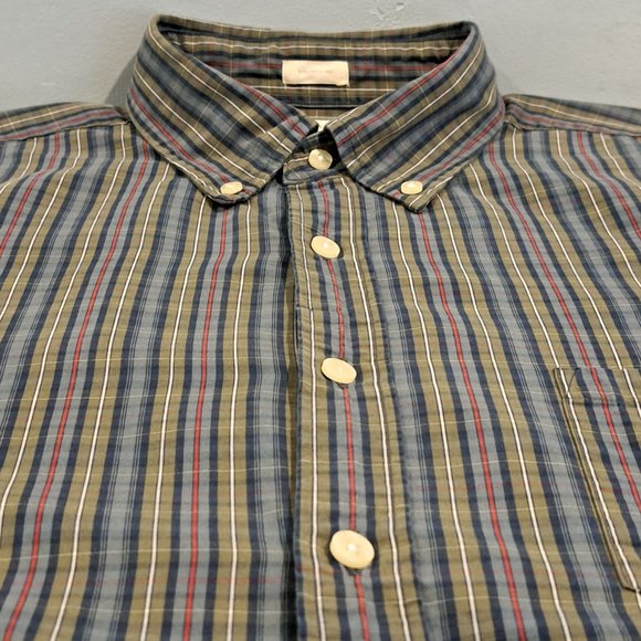 J. Crew Men's Large Tailored Fit Long Sleeve Button Down Plaid Shirt - Picture 5 of 12